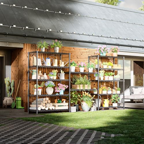 5 Tier Heavy Duty Metal Storage Shelving Unit (5 Count)