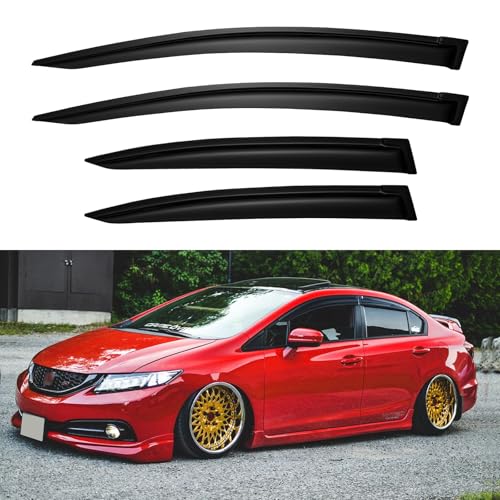 Window Visors Rain Guards for 2012 2013 2014 2015 Honda Civic Sedan