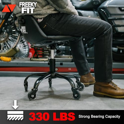 Rolling Shop Stool with Wheels