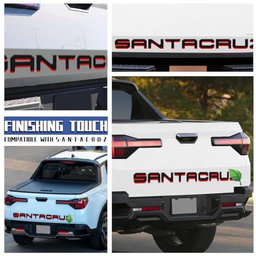 Tailgate Insert Letters Compatible for 2022 2023 2024 2025 Santa Cruz 4D Raised Tailgate Decal Letters