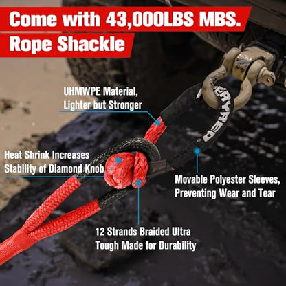 Kinetic Recovery Rope Kit with 2 Soft Shackles