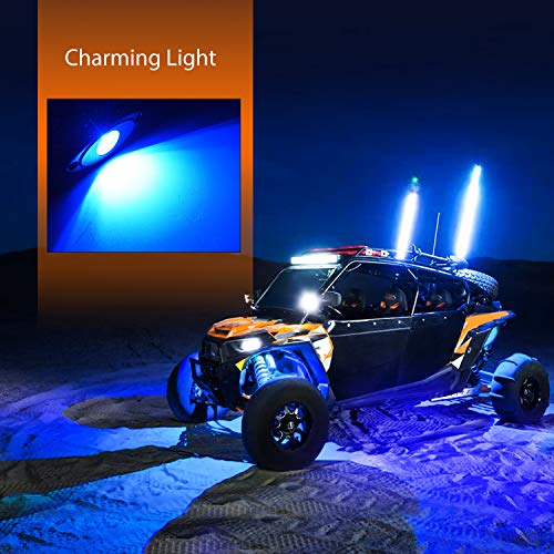 LED Rock Light 6PCS Underglow Wheel Well Pods Waterproof Exterior Underbody Roof Rack Side Lamps for Car Truck Pickups ATV UTV SUV Motorcycle Boat (6 Count)