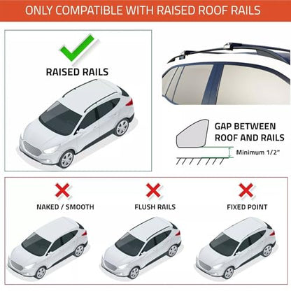 Roof Racks Cross Bars for Subaru Outback Wilderness 2021 2022 2023 Roof top Cargo Box Tent Bike Kano Basket Carrier Gray Aluminum