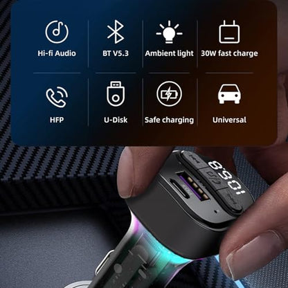 FM Transmitter Bluetooth Car Adapter