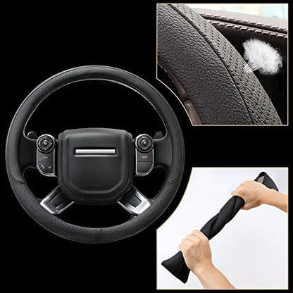 Breathable Car Steering Wheel Cover 16 inch Auto Universal Leather Wrap Non