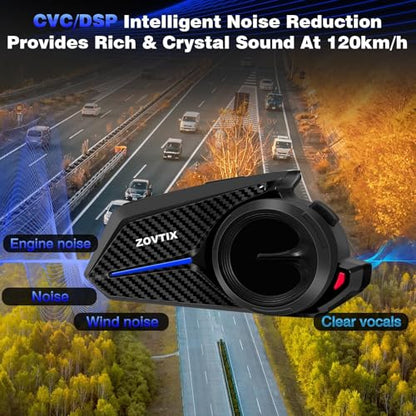 Motorcycle Helmet Headset 8 Riders Communication System X8 Intercom with Music Sharing