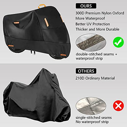 300D Heavy Duty Moped Cover Fits up to 72 inch Bike