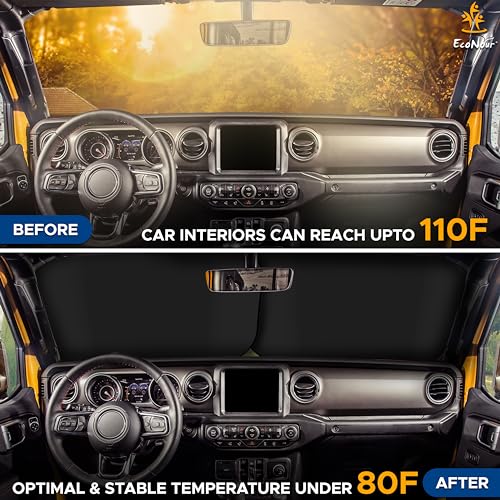 2 Piece Jeep Windshield Sun Shade (2 Count)