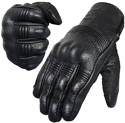 Leather Motorcycle Gloves for Men and Women
