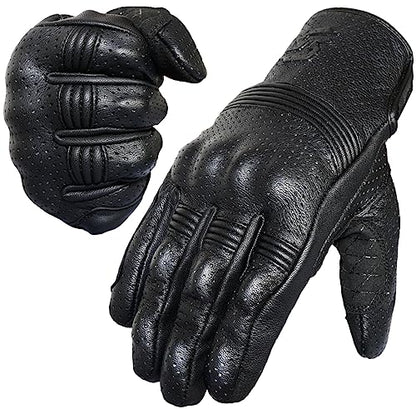 Leather Motorcycle Gloves for Men and Women