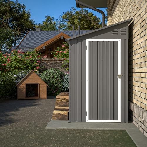4x8 FT Lean to Metal Shed