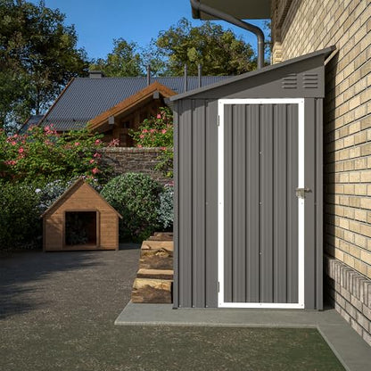 4x8 FT Lean to Metal Shed