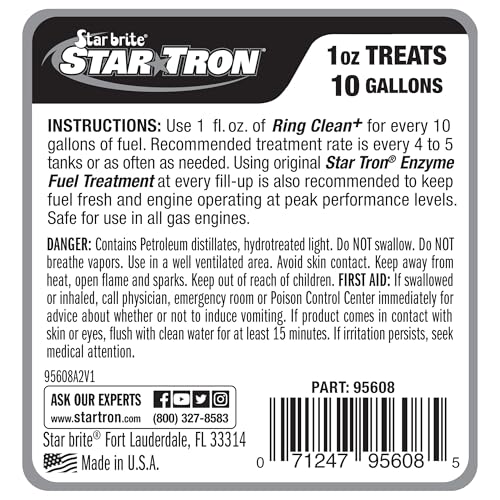 STAR TRON Ring Clean Plus Deposit Control Engine Treatment (8 Fl Oz)