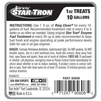 STAR TRON Ring Clean Plus Deposit Control Engine Treatment (8 Fl Oz)