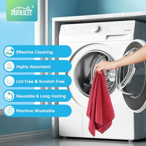 Red Microfiber Cleaning Cloth (12 Count)