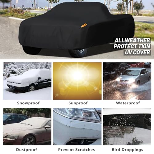 Waterproof Car Cover All Weather Snowproof UV Protection Windproof Outdoor Full Truck Cover