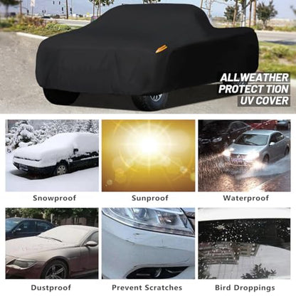 Waterproof Car Cover All Weather Snowproof UV Protection Windproof Outdoor Full Truck Cover
