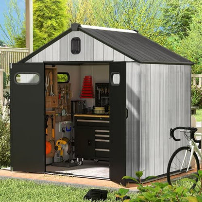Domi 8x8 FT Resin Outdoor Storage Shed