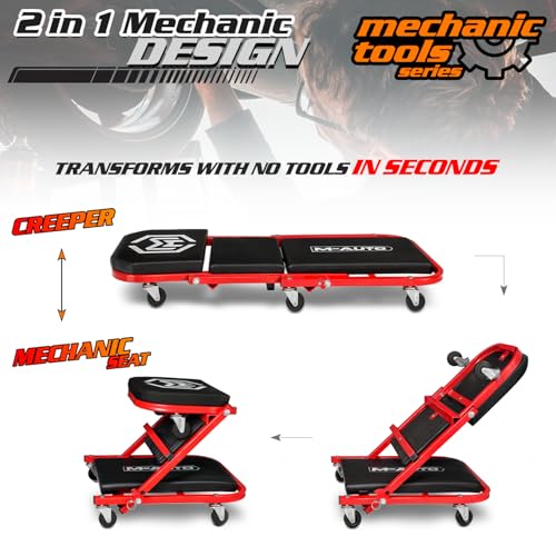 40 Inch Folding Creeper Rolling Seat