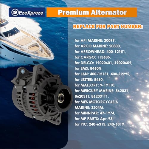 Ezexpreze 8460 New Alternator for Mercruiser Model 350 Mag MPI