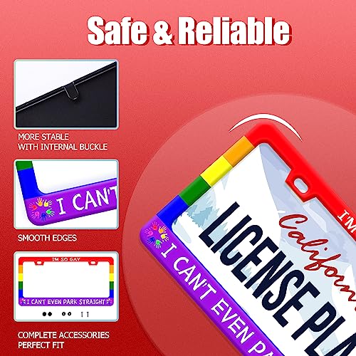 I'm So Gay I Can't Even Park Straight License Plate Frame 12.3"x6.3"