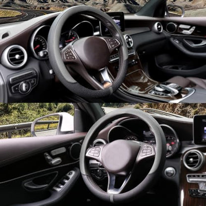 Breathable Car Steering Wheel Cover 15 inch Auto Universal Leather Wrap Non