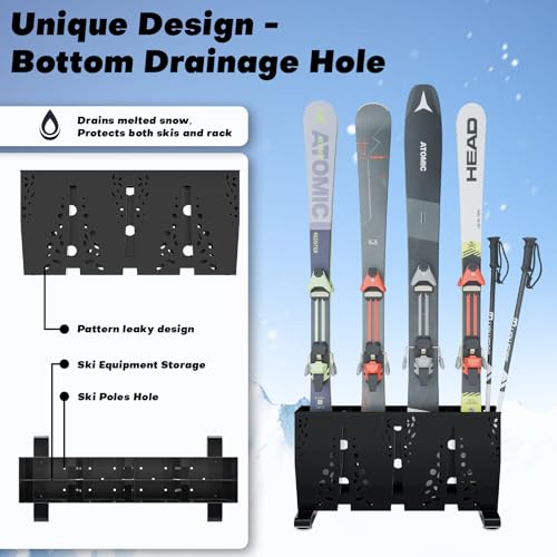 Heavy Duty Metal Ski Storage Rack