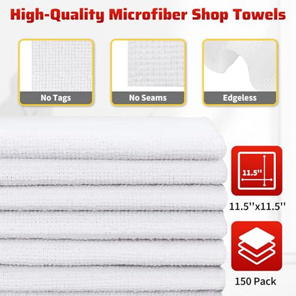 White Microfiber Cleaning Cloth (150 Count)