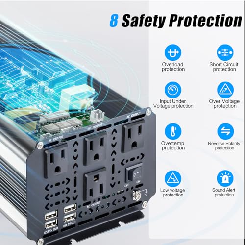 3000W Power Inverter 12V to 110V