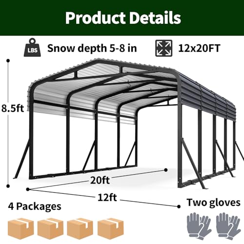 12x20 Metal Carport