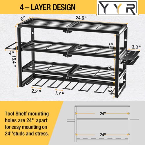 4 Layer Power Tool Organizer Wall Mount