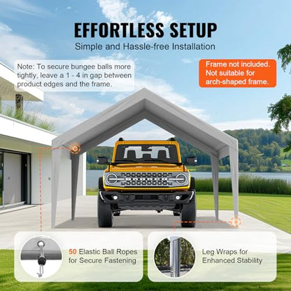 Carport Replacement Canopy Cover 13 x 20 ft