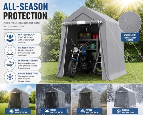 6x8 FT Outdoor Storage Shelter Shed Tent