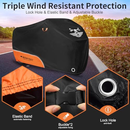 Motorcycle Cover Waterproof Outdoor Storage All Season Protection