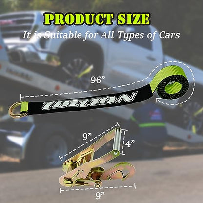 4 Pack Car Tie Down Straps for Trailers (4 Count)