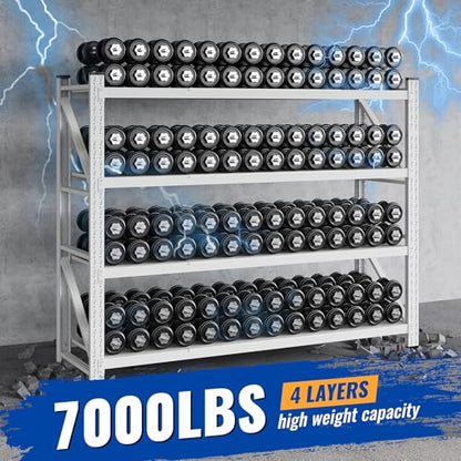 78.8" W Storage Shelves 7000lbs Garage Metal Shelving Heavy Duty Garage Shelves Adjustable Storage Shelves for Industrial