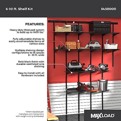 Heavy Duty Wall Shelf Kit for Garage