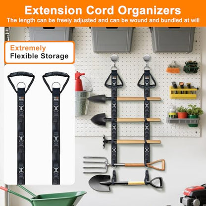 Extension Cord Organizer with 5 Detachable straps 2 PCS (2 Count)