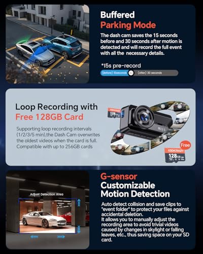 4K Dash Cam Front and Rear