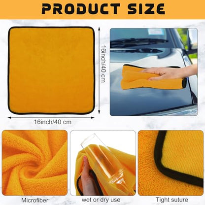 100 Pcs Yellow Microfiber Towels