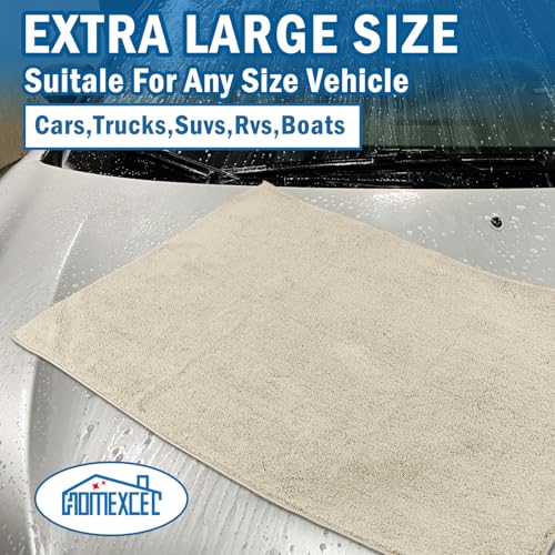 Professional Large Microfiber Car Drying Towels 2 Pack (2 Count)