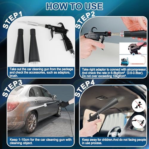 Detailing Car Cleaning Gun Interior Dryer Air Blow Gun