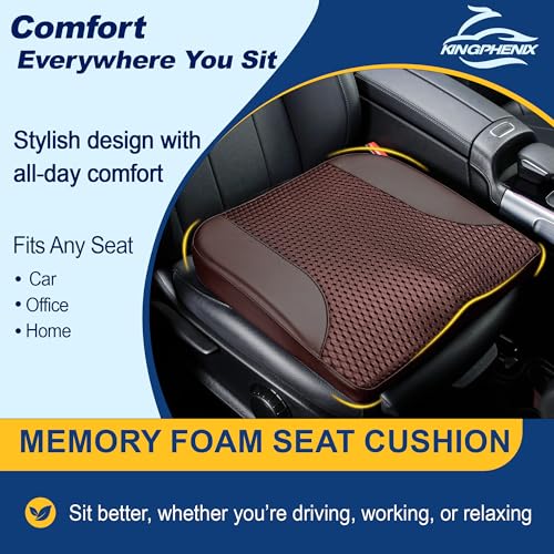 Memory Foam Car Seat Cushion for Driving Comfort and Office Use