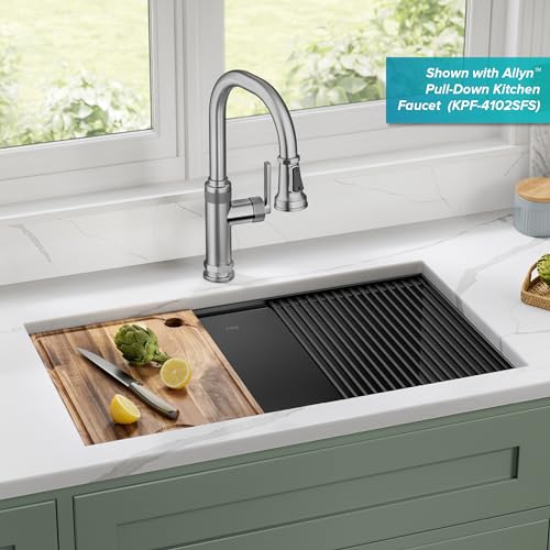Gunmetal 32 in 16 Gauge Undermount Kitchen Sink KWU110