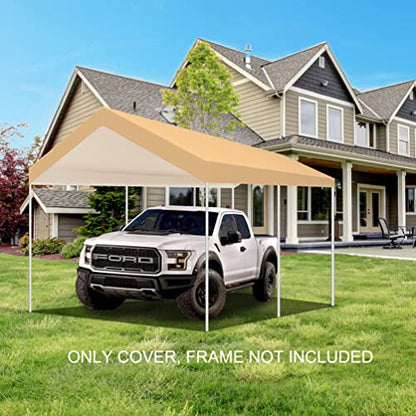 10'x20' Carport Replacement Canopy Cover Beige