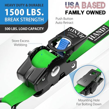 USA Based Retractable Ratchet Straps (2 Count)