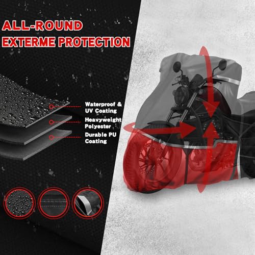 Motorcycle Cover Fits Honda Rebel 300 500 1100 Shadow 750 VTX 1300C