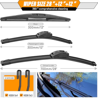 Windshield Wiper Blade Replacement for Nissan Versa Note 2014