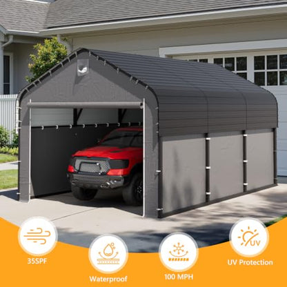 10x16 Metal Carport with Removable Sidewalls