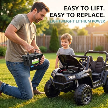 Upgraded 24V 8Ah Lithium Battery for Dynacraft Realtree Power Wheels UTVs 24V Ride